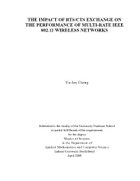 The Impact of Rts/Cts Exchange on the Performance of Multi-Rate Ieee 802.11 Wireless Networks
