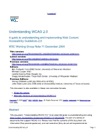 Understanding WCAG 2.0
