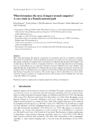 What Determines the Area of Impact Around Campsites? a Case Study in a Finnish National Park