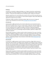 AP Course Descriptions AP Biology AP Biology Is an Introductory