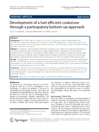 Development of a Fuel Efficient Cookstove Through a Participatory Bottom-Up Approach Vijay H Honkalaskar1, Upendra V Bhandarkar2* and Milind Sohoni3