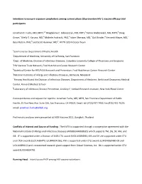 Intentions to Use Pre-‐Exposure Prophylaxis Among Current Phase
