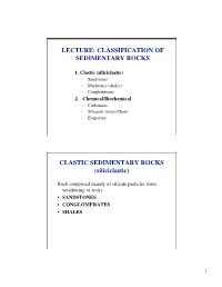 Lecture: Classification of Sedimentary Rocks