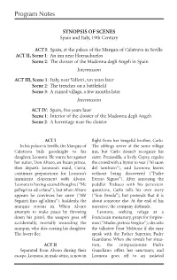 Program Notes