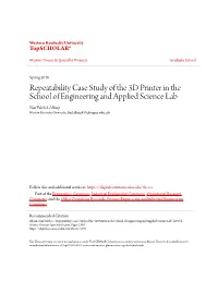 Repeatability Case Study of the 3D Printer in the School of Engineering and Applied Science Lab Naif Faleh S