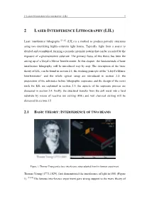 2 Laser Interference Lithography (Lil) 9