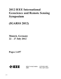 2012 IEEE International Geoscience and Remote Sensing Symposium