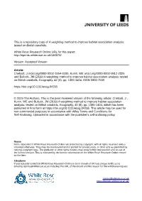 A Weighting Method to Improve Habitat Association Analysis: Tested on British Carabids