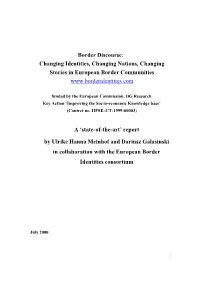 Border Discourse: Changing Identities, Changing Nations, Changing Stories in European Border Communities