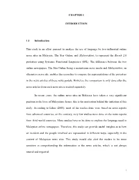 CHAPTER 1 INTRODUCTION 1.1 Introduction This Study Is an Effort