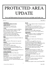 Protected Area Update