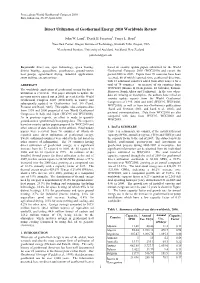 Direct Utilization of Geothermal Energy 2010 Worldwide Review