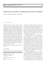 Model Interoperability in Building Information Modelling