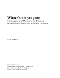 Winter's Not Yet Gone