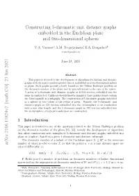 Constructing 5-Chromatic Unit Distance Graphs Embedded in the Euclidean Plane and Two-Dimensional Spheres