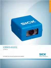 Icr80x ICR803-A0201, Data Sheet Do Produto