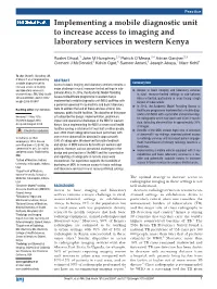 Implementing a Mobile Diagnostic Unit to Increase Access to Imaging and Laboratory Services in Western Kenya