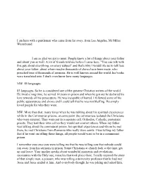 Read an Interview Given on 7/2/2016 Describing the Suffering of Michael