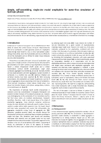 Simple, Self-Assembling, Single-Site Model Amphiphile for Water-Free Simulation of Lyotropic Phases