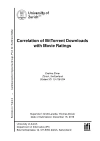 Correlation of Bittorrent Downloads with Movie Ratings