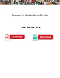 Document Vertalen Met Google Translate