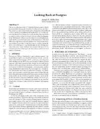 Looking Back at Postgres