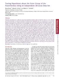 Testing Hypotheses About the Sister Group of the Passeriformes Using an Independent 30-Locus Data Set Ning Wang,1,2 Edward L