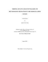 Thermal Runaway Reaction Hazard and Decomposition Mechanism of The