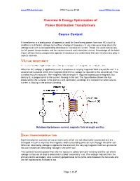 Transformers Are Used Extensively for AC Power Transmissions
