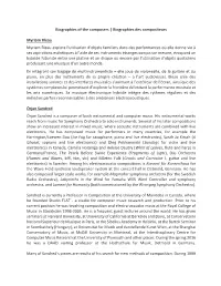Biographies of the Composers | Biographies Des Compositeurs Myriam Bleau Myriam Bleau Explore L'utilisation D'objets Famil