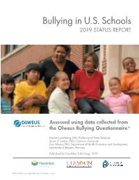 Bullying in US Schools: 2019 Status Report