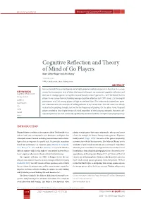 Cognitive Reflection and Theory of Mind of Go Players Marc Oliver Rieger1and Mei Wang2