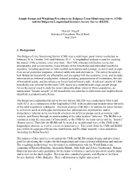 Sample Design and Weighting Procedures for Bulgaria Crisis Monitoring Survey (CMS) and the Bulgarian Longitudinal Inclusive Society Survey (BLISS)