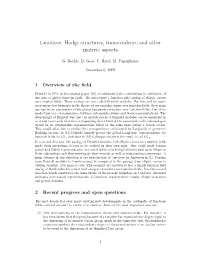 T-Motives: Hodge Structures, Transcendence and Other Motivic Aspects