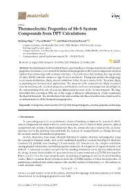 Thermoelectric Properties of Sb-S System Compounds from DFT Calculations