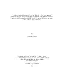 Three-Dimensional Characterization Of