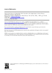 Intersection Theory of Manifolds with Operators with Applications to Knot Theory Author(S): Richard C