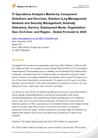 IT Operations Analytics Market by Component