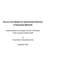 Source Term Models for Superheated Releases of Hazardous Materials