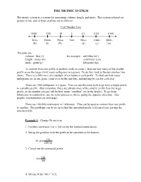 The Metric System