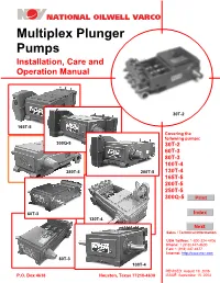 80T3-Multiplex-Plunger-Pumps-Installation-Care-And-Operation-Manual.Pdf