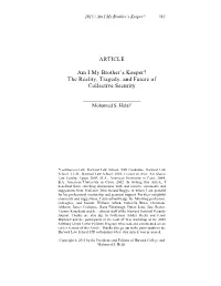 Am I My Brother's Keeper? the Reality, Tragedy, and Future of Collective
