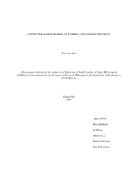 Computer-Based Design of B-Sheet Containing Proteins