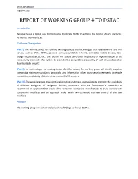 DSTAC WG4 Report August 4, 2015