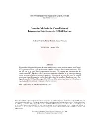 Iterative Methods for Cancellation of Intercarrier Interference in OFDM Systems