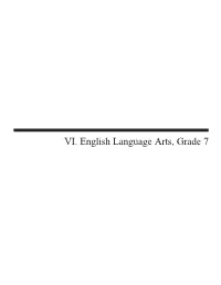 MCAS 2018 English Language Arts, Grade 7 Released Items