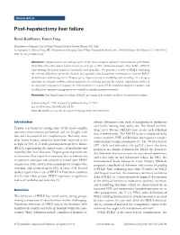 Post-Hepatectomy Liver Failure