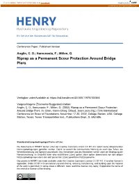 Riprap As a Permanent Scour Protection Around Bridge Piers