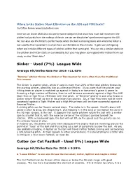 Sinker Most Effective on the ADI and VMI Scale? by Clifton Neeley