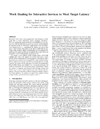 Work Stealing for Interactive Services to Meet Target Latency ∗